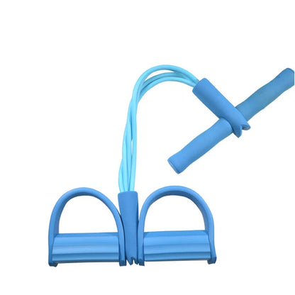 Adjustable 4-Tube Latex Resistance Band Set for Strength Training