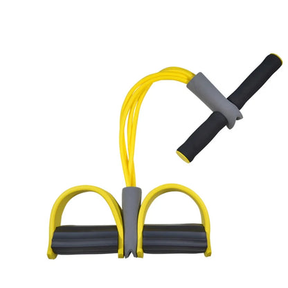 Adjustable 4-Tube Latex Resistance Band Set for Strength Training