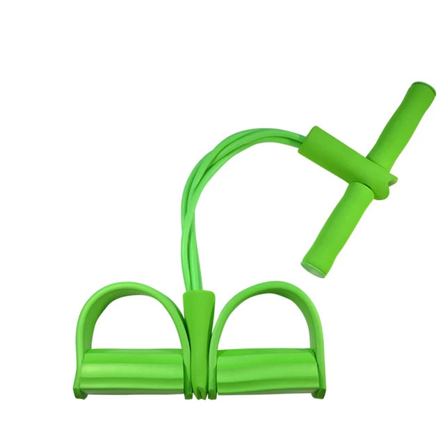 Adjustable 4-Tube Latex Resistance Band Set for Strength Training