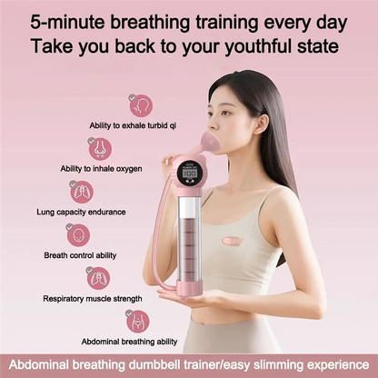 Portable Breathing Exercise Device for Stronger Lungs & Diaphragm