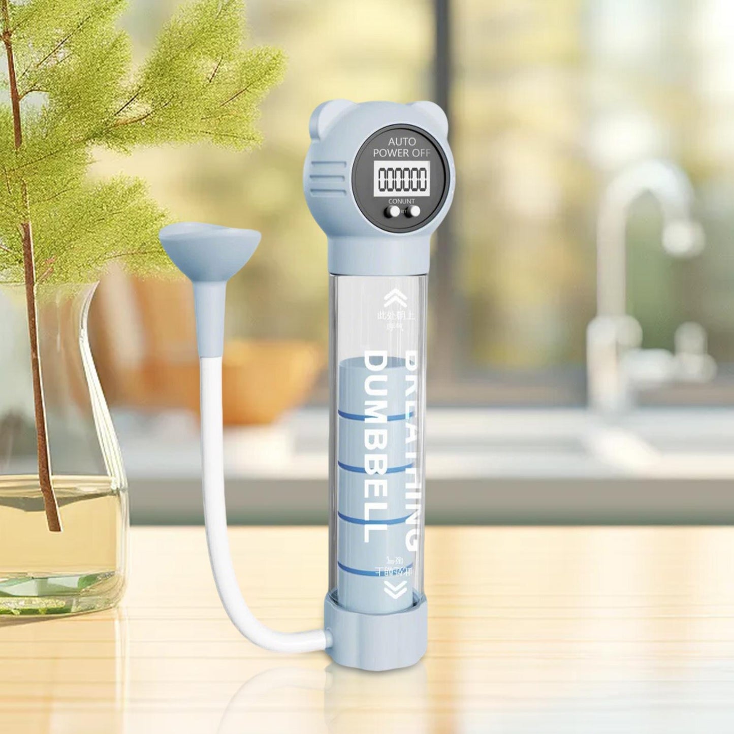 Portable Breathing Exercise Device for Stronger Lungs & Diaphragm