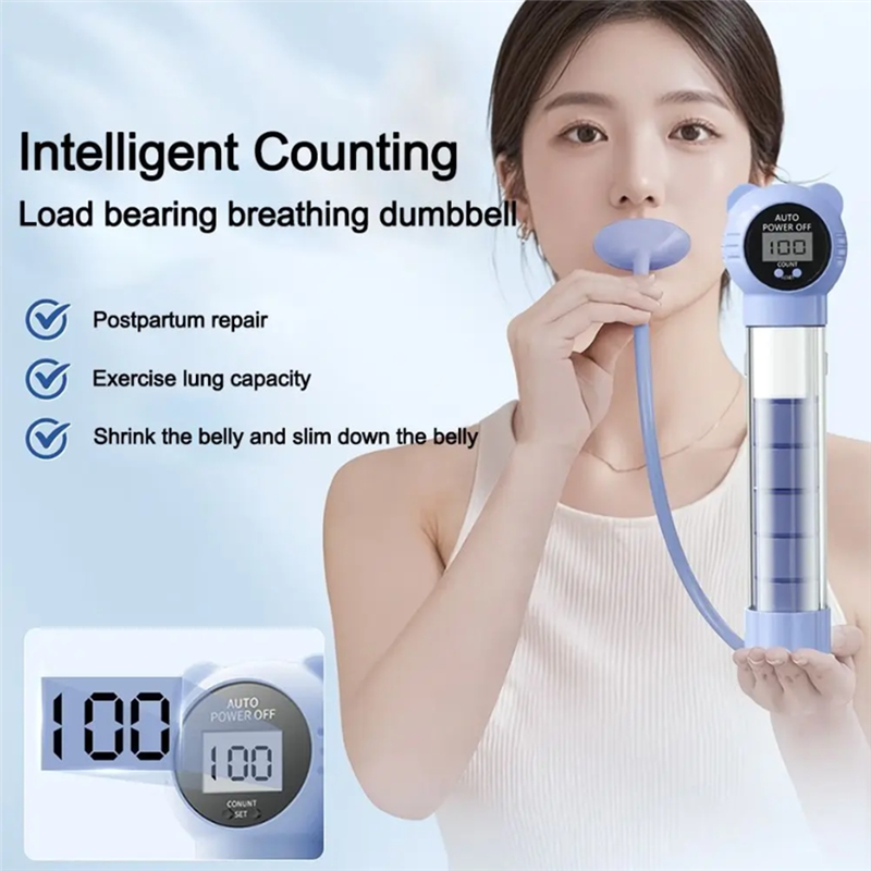 Portable Breathing Exercise Device for Stronger Lungs & Diaphragm